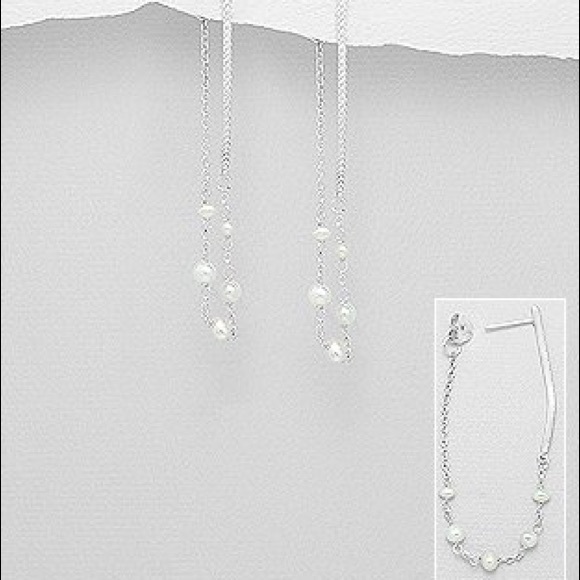 025 🆕 925 Silver Freshwater Pearl Earrings - Picture 1 of 1